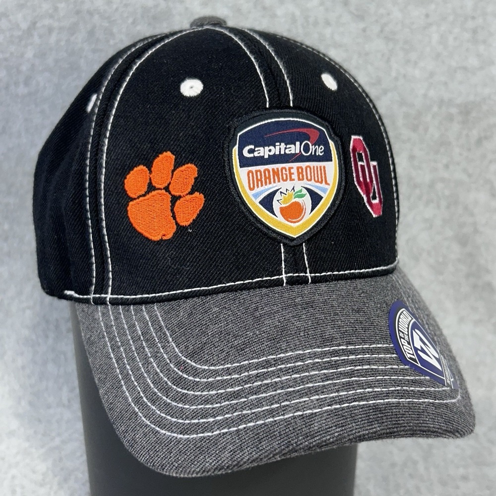 2015 Capital One Orange Bowl Hat Clemson Tigers Oklahoma Sooners Top Of World